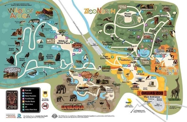 Dallas zoo park map