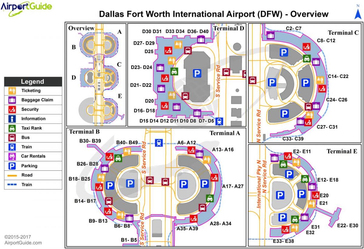Dallas airport terminal map