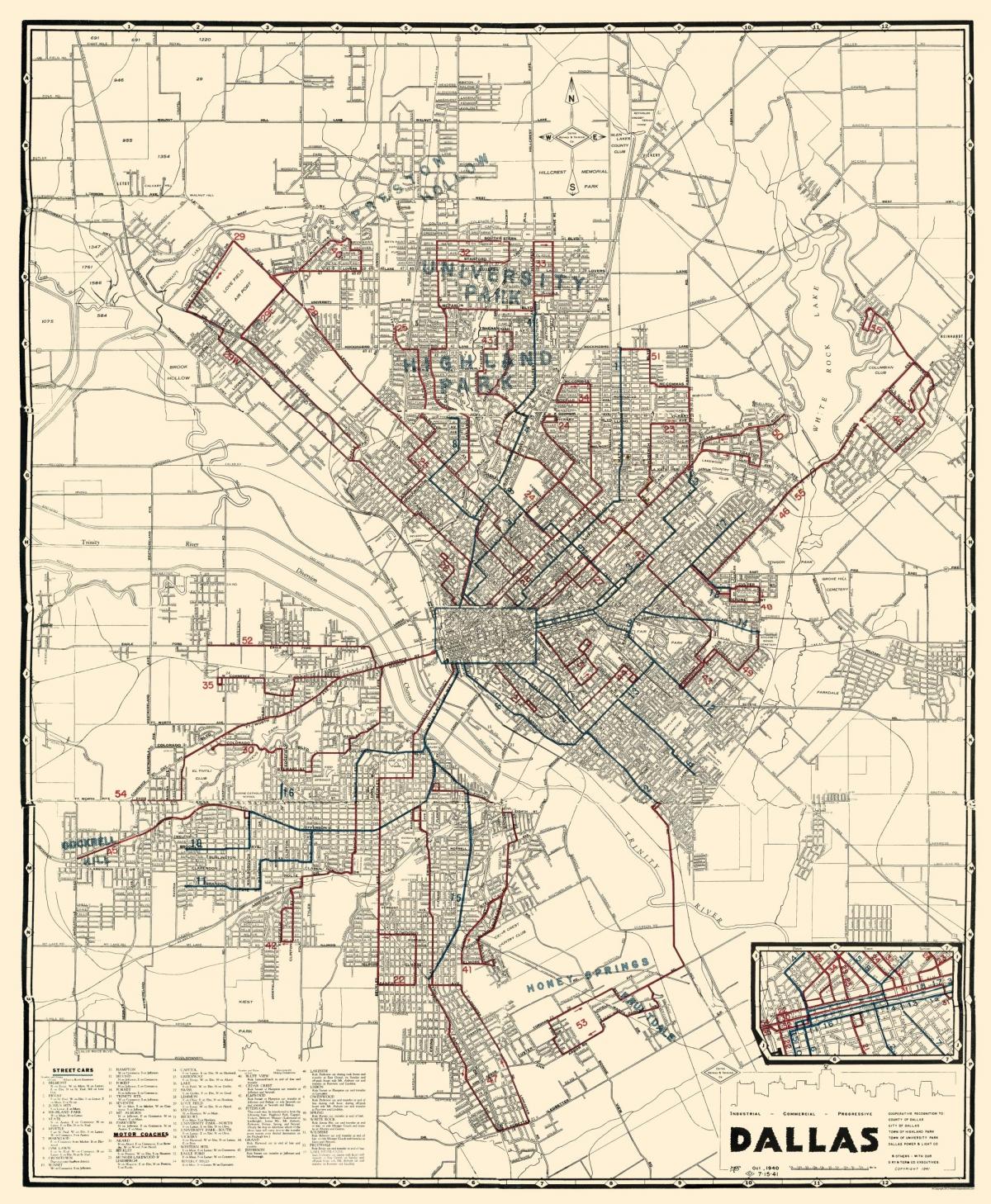 Dallas historical map
