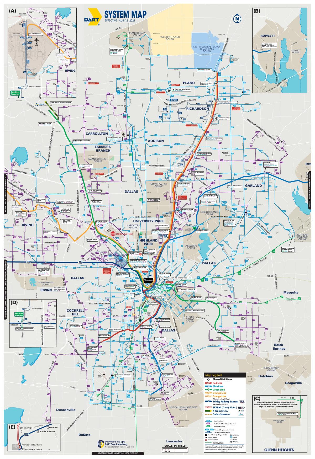 Dallas transportation map