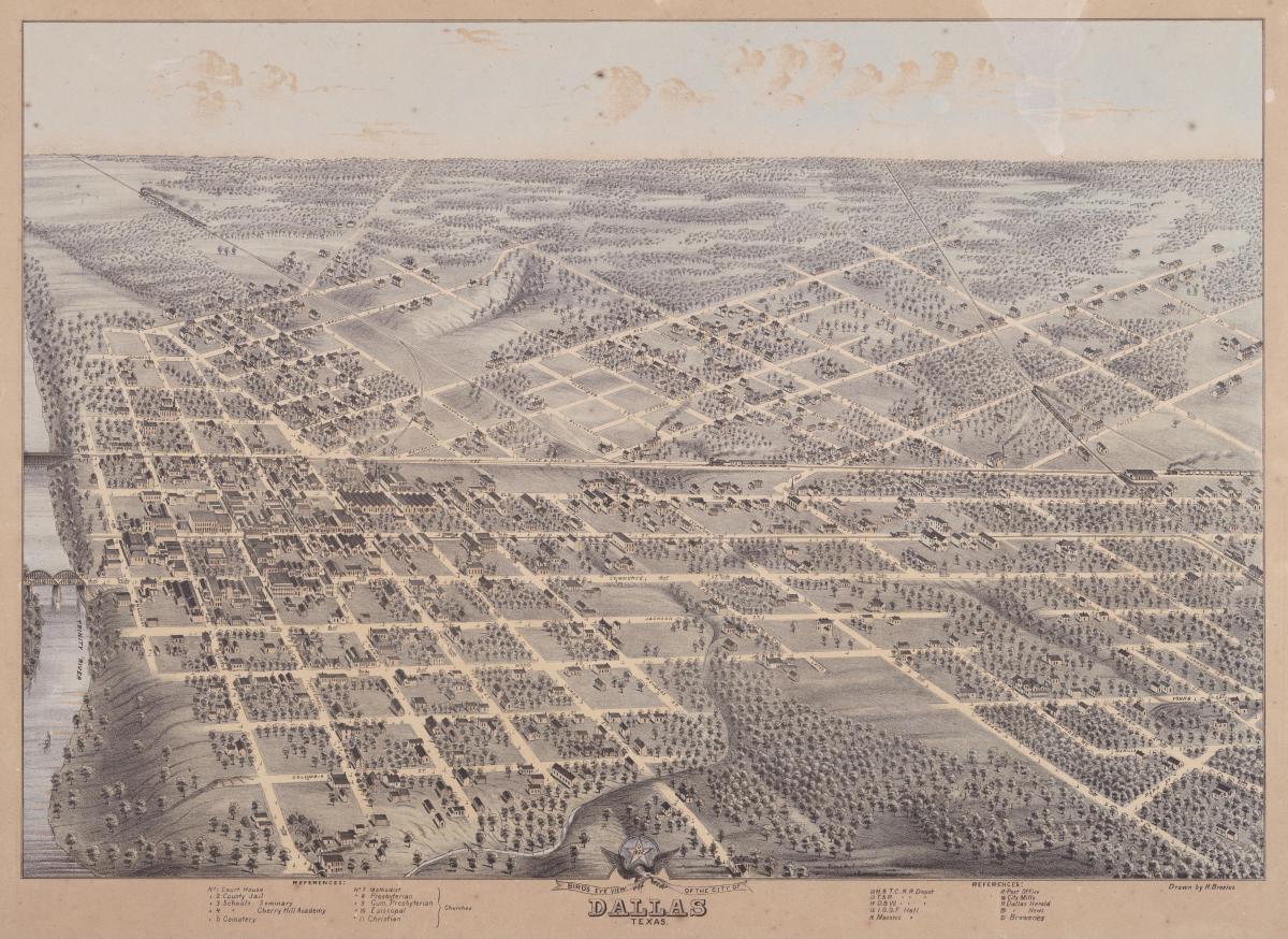 Dallas antique map