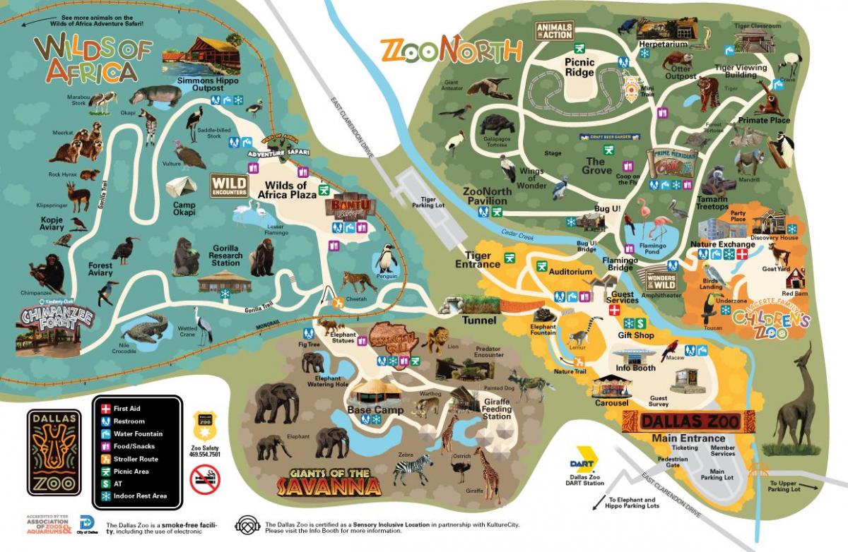 Dallas zoo park map